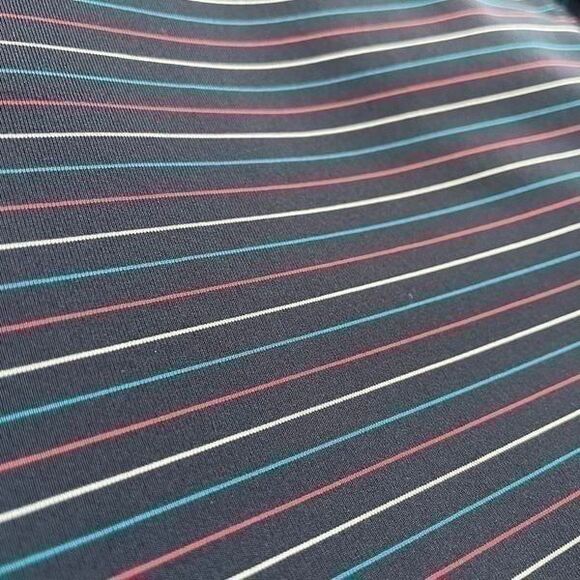 Greg Norman Performance Fabric Stripe Golf Polo Shirt Blue XXL - Picture 4 of 6